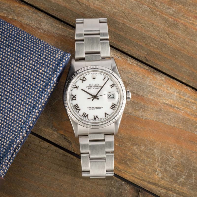 Pre Owned Rolex Datejust 16220 Roman Dial