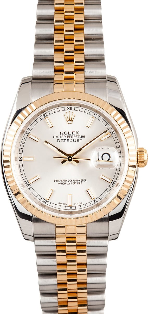 rolex mens watch silver