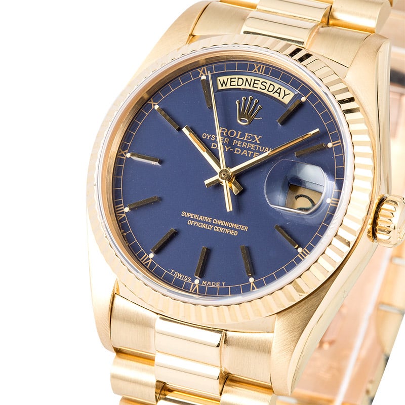 Rolex Day Date President 18038 Blue Dial