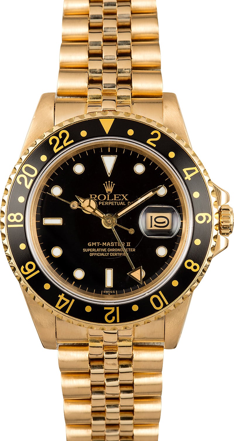 Rolex GMTMaster 16758 Yellow Gold