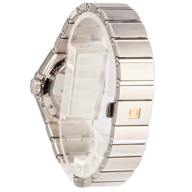 Ladies Omega Constellation Blue Mother of Pearl Diamond Dial