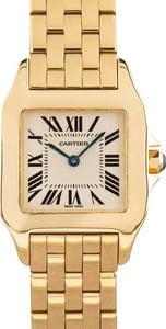 Pre-owned Cartier Santos Demoiselle 18k Yellow Gold