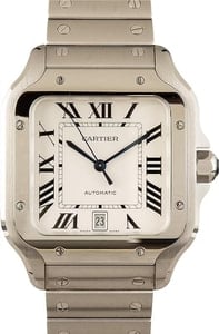 Pre-Owned Cartier Santos de Cartier Silver Dial