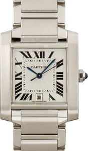 Cartier Tank Francaise White Roman Dial