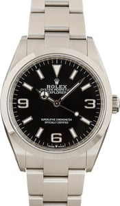 Pre-Owned Rolex Explorer 124270 Black Arabic Dial