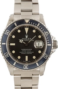 Men's Rolex Submariner 16800 Stainless Steel