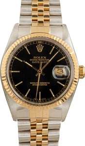 Rolex Datejust Two-Tone 16013 Black Dial