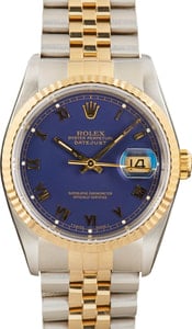 Rolex Datejust 16233 Blue Roman Dial