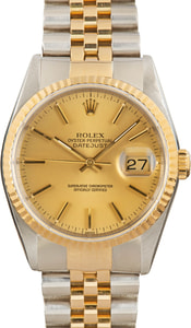 Rolex Datejust 16233 Champagne Index Dial