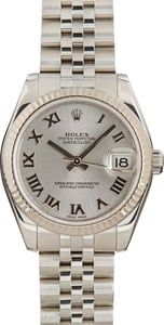 Pre Owned Rolex Datejust 178274 Silver Roman Dial