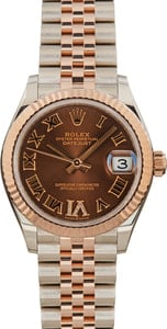 Pre-owned Rolex Datejust 278271 Stainless Steel & 18k Everose Gold