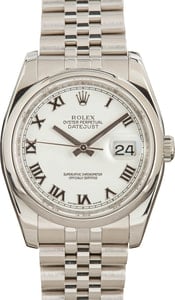 PreOwned Rolex Steel Datejust 116200 White Dial