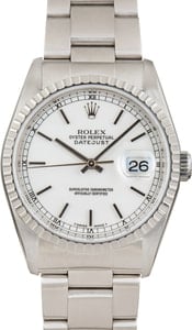 Rolex Datejust 16220 White Dial