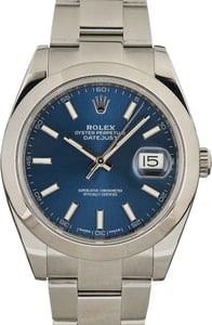 Mens Rolex Datejust 41 Ref 126300 Blue Dial