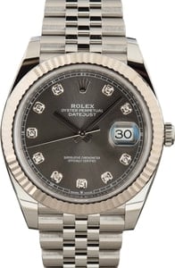 Pre-Owned Rolex Datejust 41 Ref 126334 Slate Diamond Dial