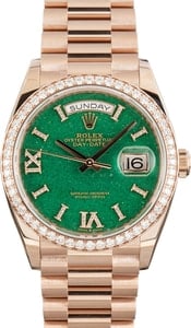 Rolex Day-Date 36 Ref 128345 Green Aventurine Dial