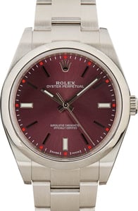 Rolex Oyster Perpetual 39MM 114300 Red Grape Dial