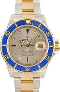 Rolex Submariner 16613T Steel & Gold Serti Dial