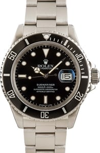 Rolex Submariner 16800 Black Dial