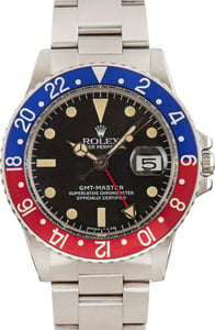 Vintage Rolex GMT-Master Ref 1675 Steel Pepsi