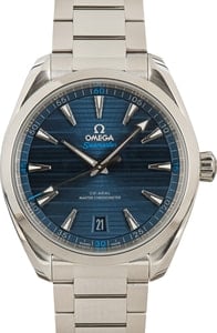 Pre-Owned Omega Seamaster Aqua Terra Blue Teak Dial