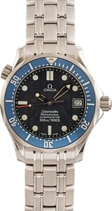 Omega Seamaster Diver 300M Blue Wave Dial Stainless Steel