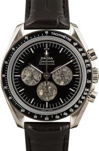 Pre-owned Omega Speedmaster Calibre 321 Platinum on Leather Strap