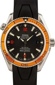 Mens Omega Seamaster Planet Ocean Orange Bezel