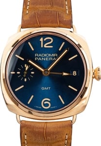 Panerai Radiomir 3 Days GMT Oro Rosso Blue Dial