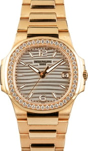 Patek Philippe Nautilus Rose Gold Diamond Bezel