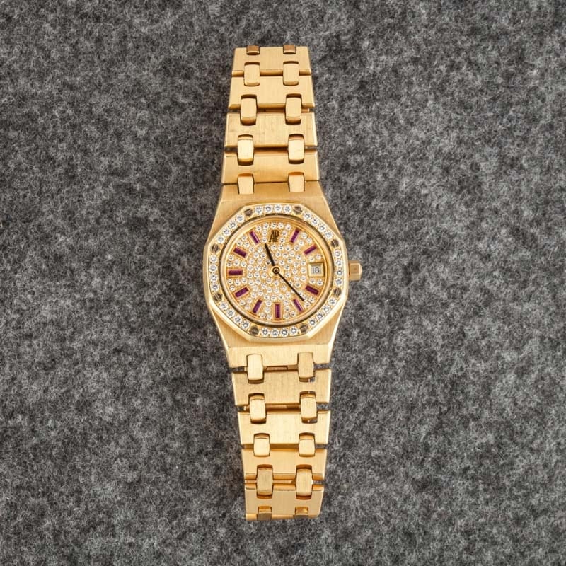 Ladies Audemars Piguet Royal Oak Diamond Dial & Bezel