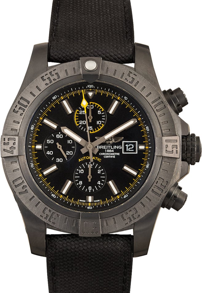 breitling super avenger black steel