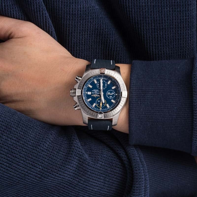 Breitling Avenger Chronograph 45 Blue Dial & Strap