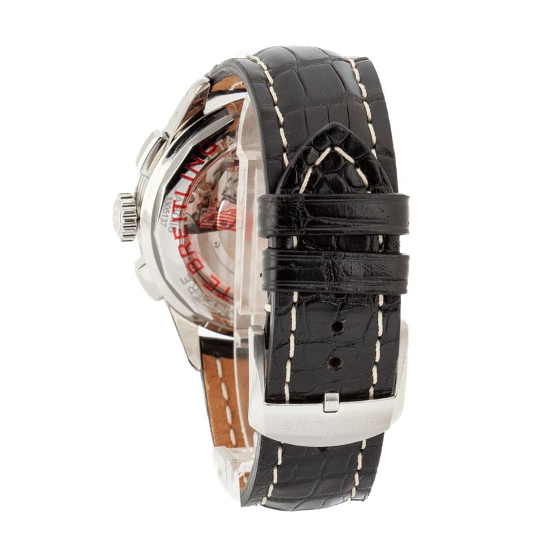 Breitling Premier B01 Black Dial & Leather Strap