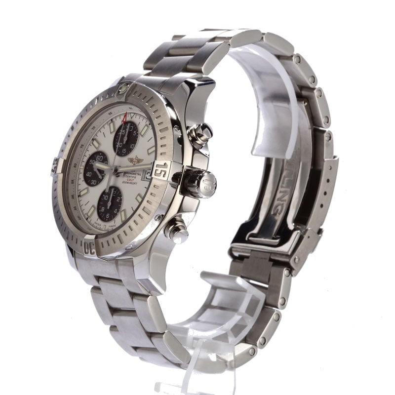 New Breitling Colt Chronograph Stainless Steel Silver Dial