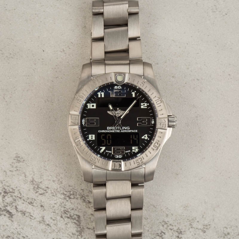 Pre-owned Breitling Aerospace EVO Titanium Black Dial