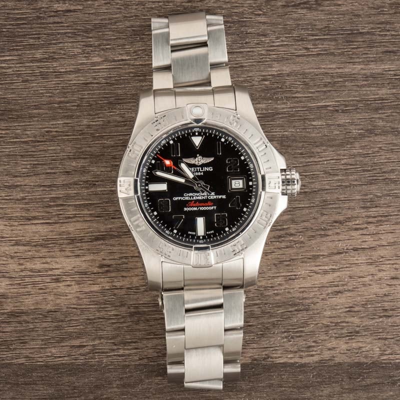 Pre-Owned Breitling Avenger II Seawolf Black Dial