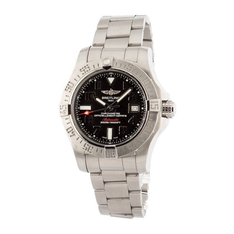 Pre-Owned Breitling Avenger II Seawolf Black Dial