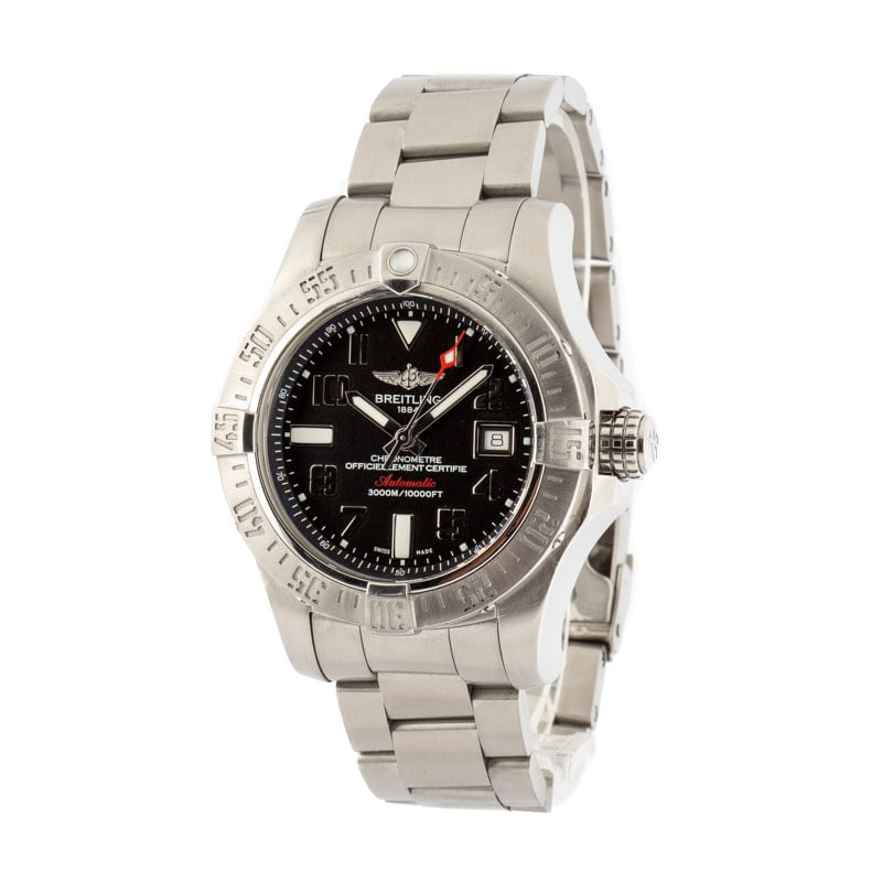 Pre-Owned Breitling Avenger II Seawolf Black Dial