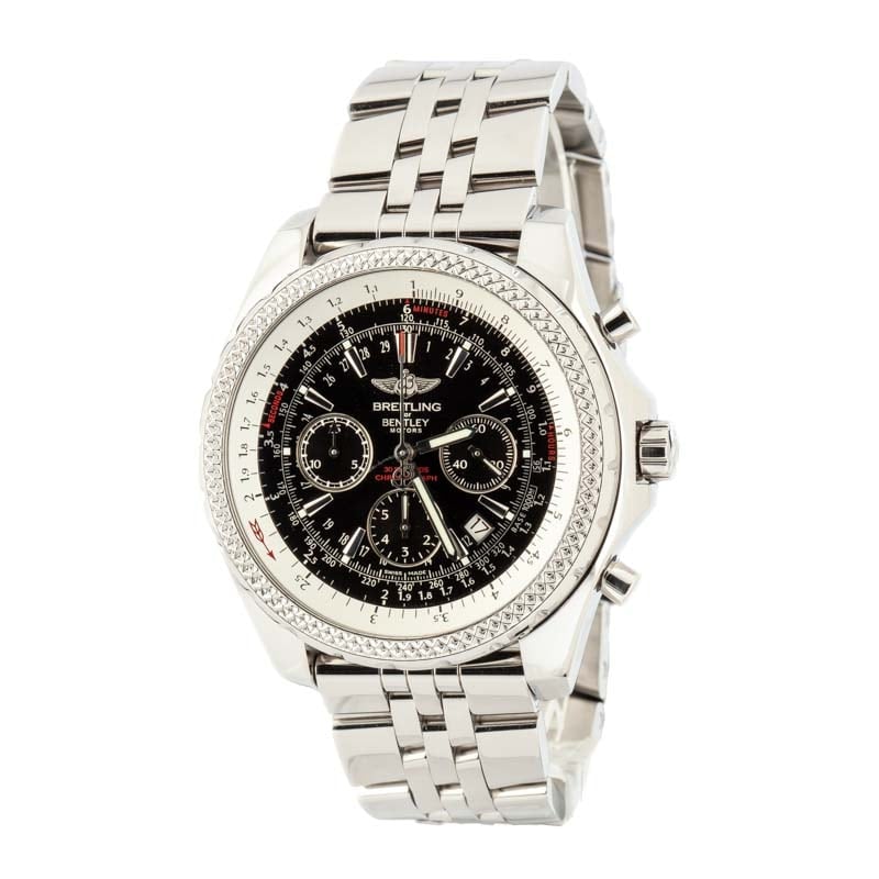 Pre-owned Breitling Bentley Black Dial