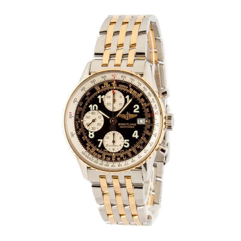 Pre-owned Breitling Old Navitimer II Steel & Gold