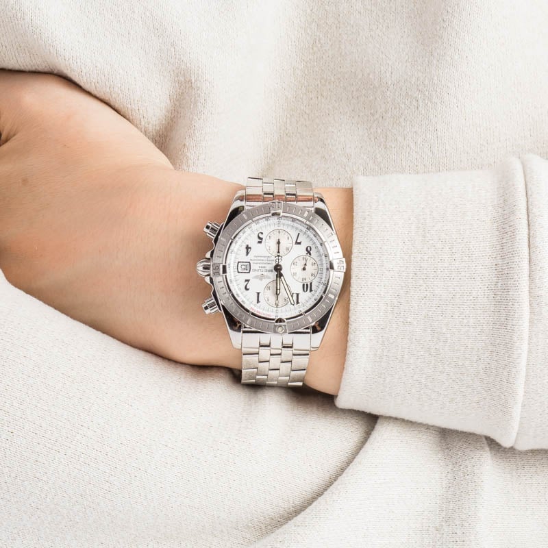 Breitling Chronomat White Arabic Dial