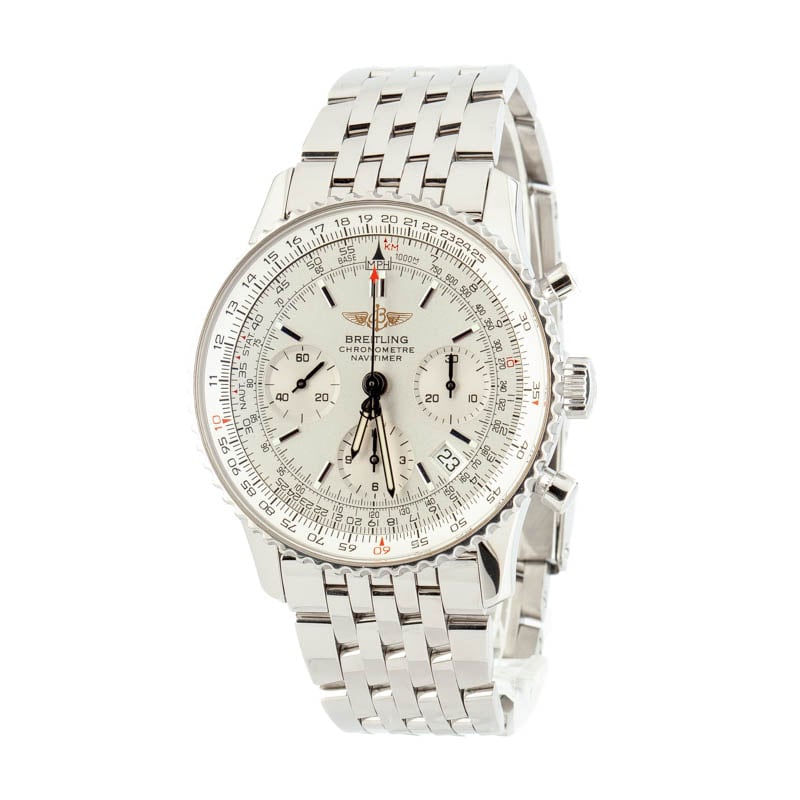 Pre-owned Breitling Navitimer Silver Dial