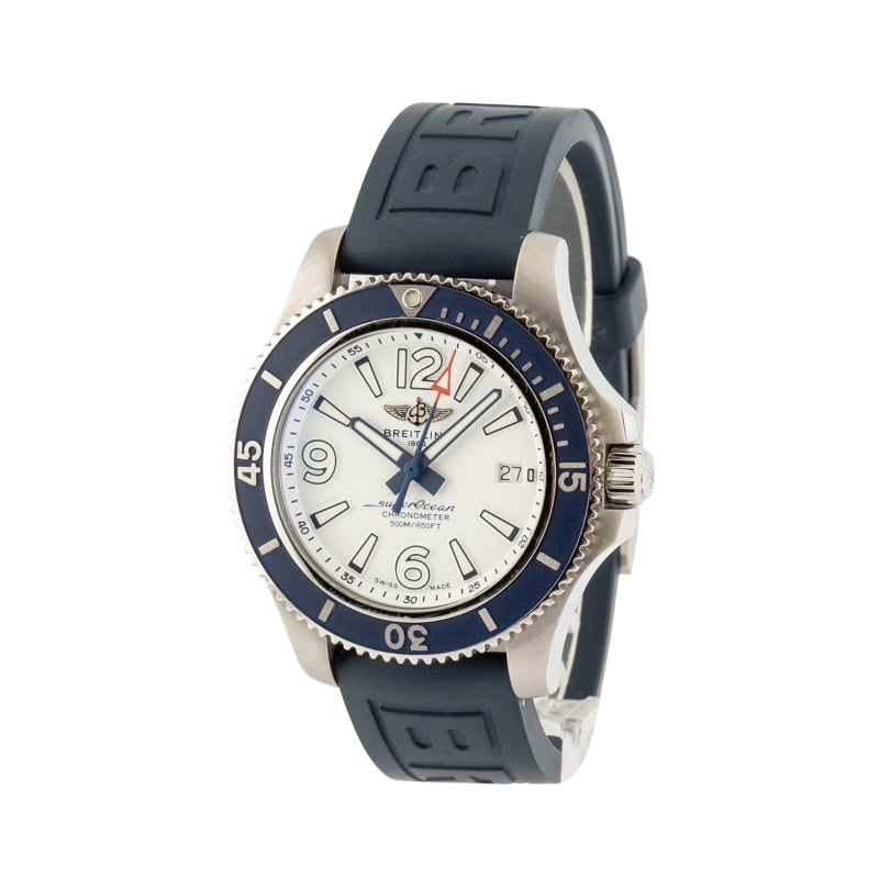 Pre-owned Breitling Superocean Automatic Blue Bezel