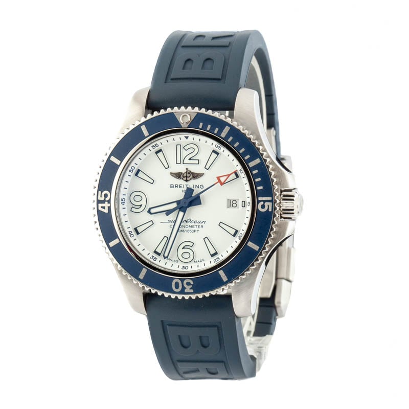 Pre-owned Breitling Superocean Automatic Blue Bezel