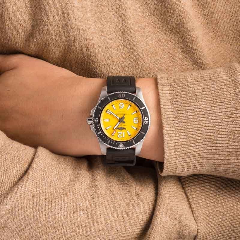 Pre-Owned Breitling Superocean 44 Yellow Dial