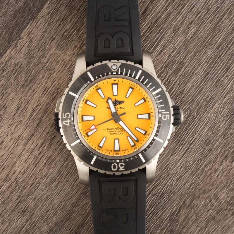 Breitling Superocean Yellow Index Dial