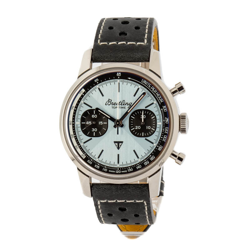 Breitling Top Time Deus Limited Edition White Dial Brown Leather