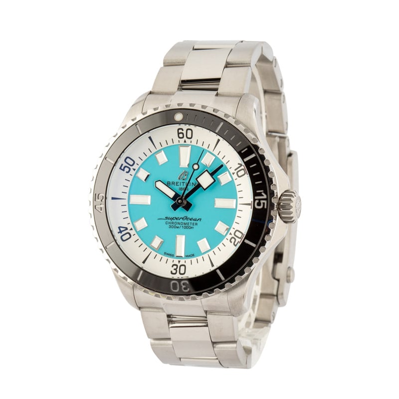 Breitling Superocean Automatic 44 Turquoise Blue Dial