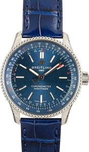 Breitling Navitimer Automatic 35 Blue Dial & Leather Strap